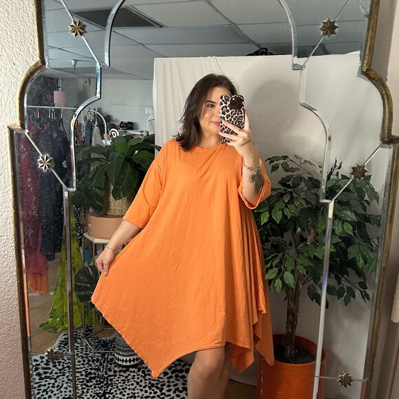 Free People Beach Kanah Tunic Asymmetric Dress Peach Size Medium - Picture 6 of 6